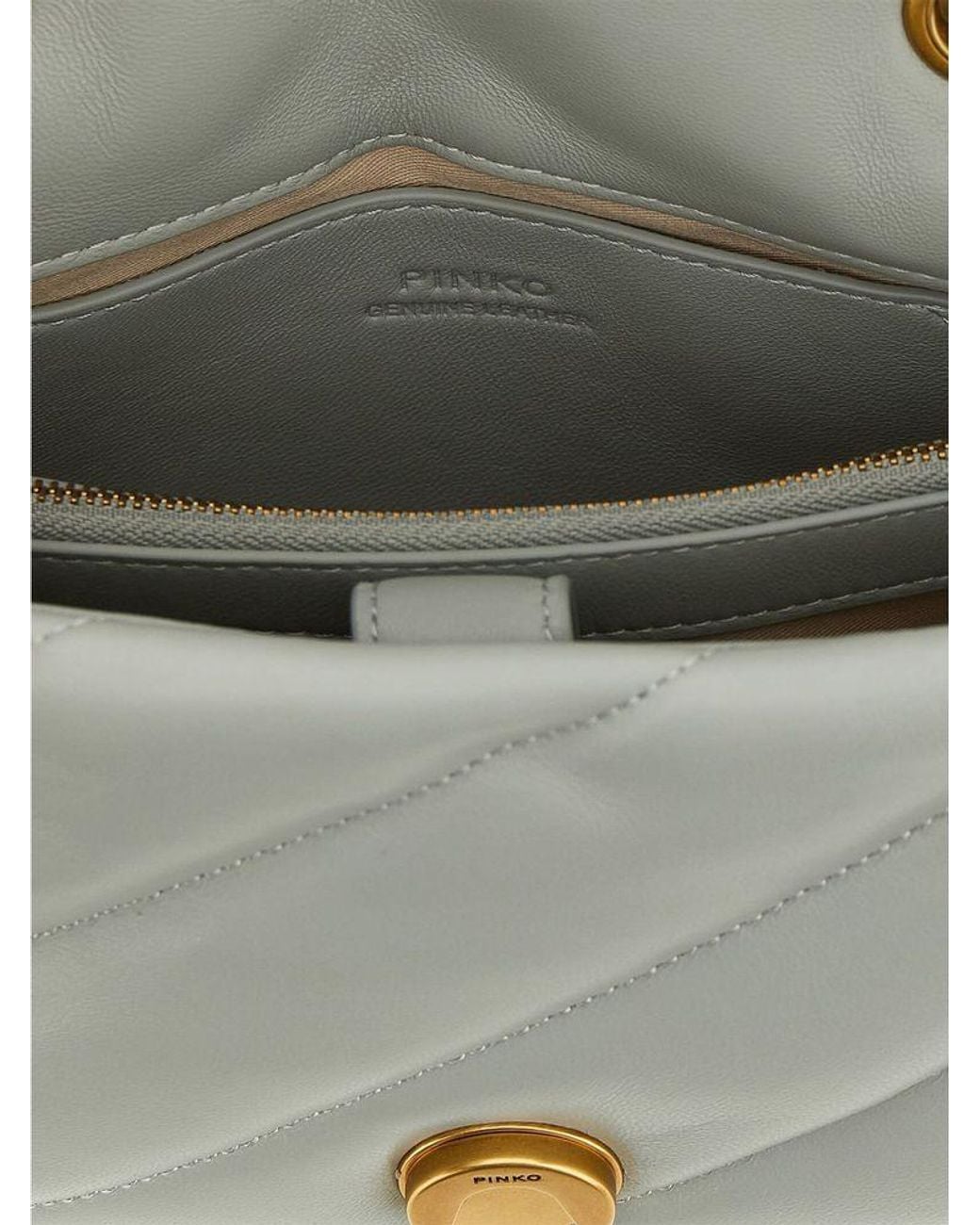 Pinko Green Crossbody Bag Lamb Fur Crossbody-Bags