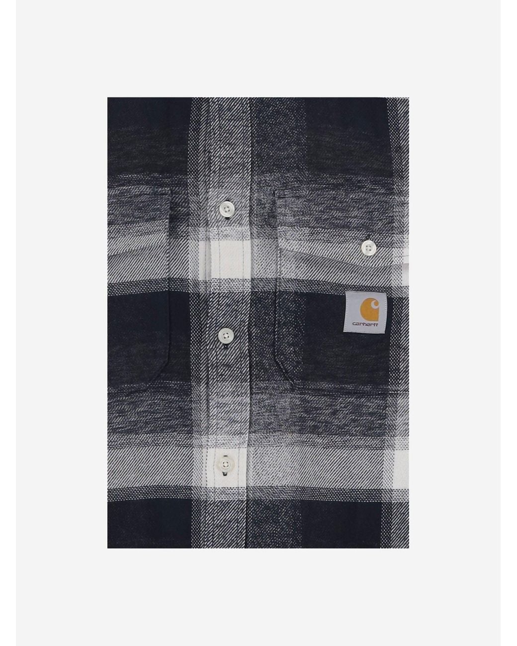 Carhartt Black Check Pattern Cotton Shirt for men