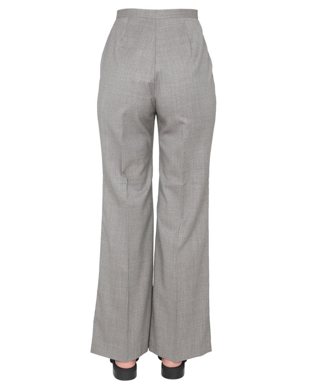 Fabiana Filippi White Fabiana Filippi Micro Houndstooth Virgin Wool Trousers