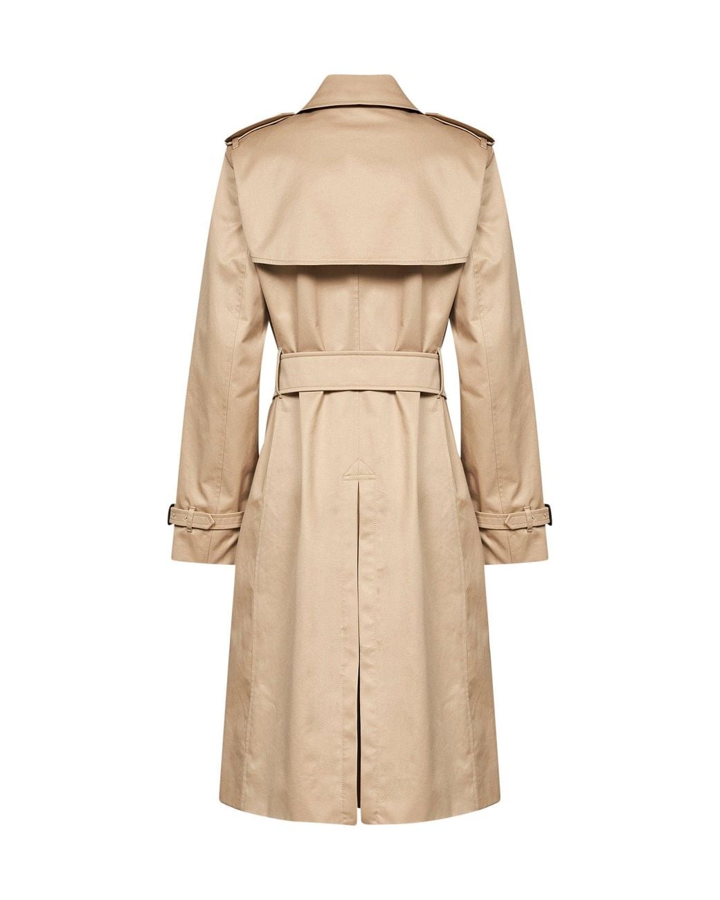 Burberry Natural Honey Gabardine Long Lakefield Trench Coat