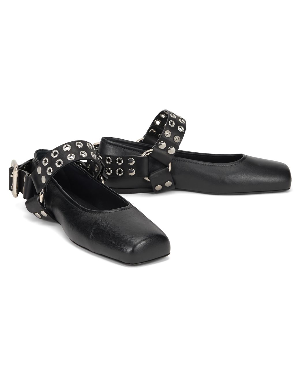 Alaïa Black Leather Biker Boots Calfskin Ballerina Shoes