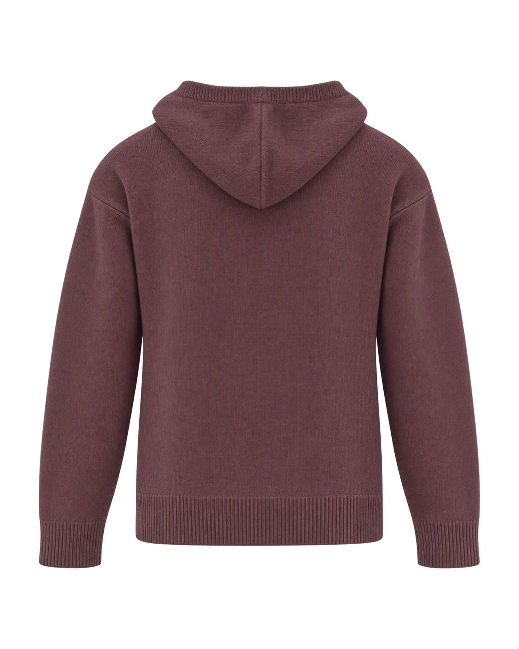 DIESEL Purple Knit Hoodie Pickled Bordeaux Wool Sweater for men