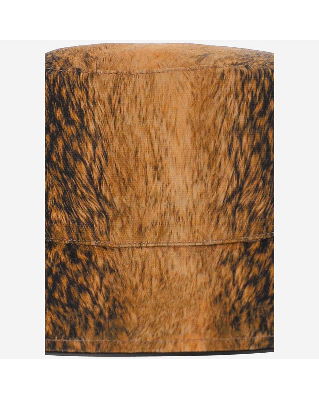 Burberry Brown Bucket Hat Fur Print Cotton