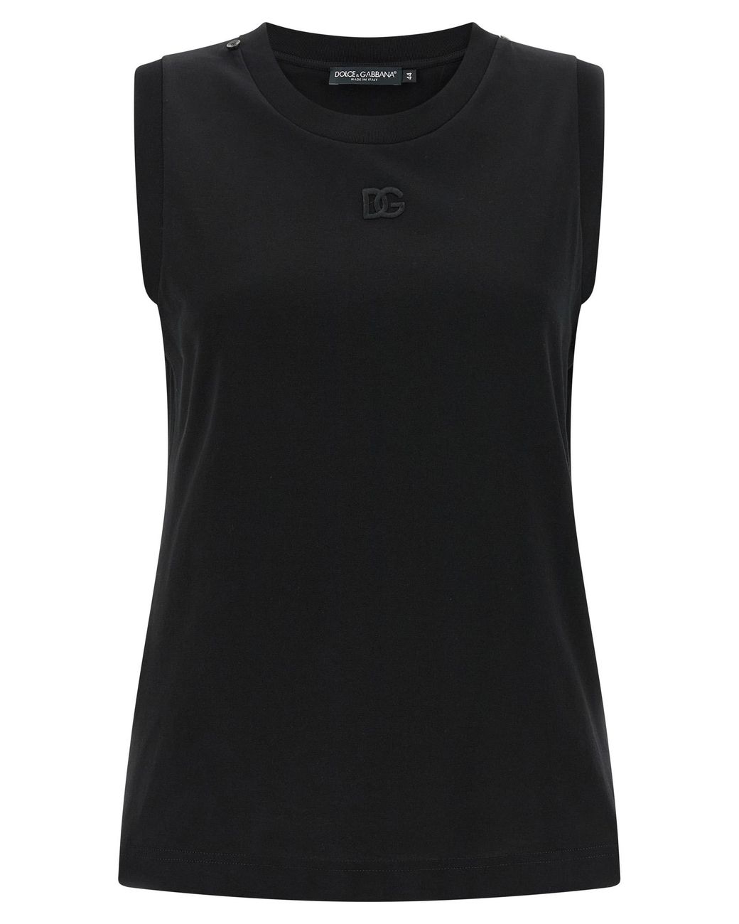 Dolce & Gabbana Black Dolce & Gabbana T-Shirt With Scarf