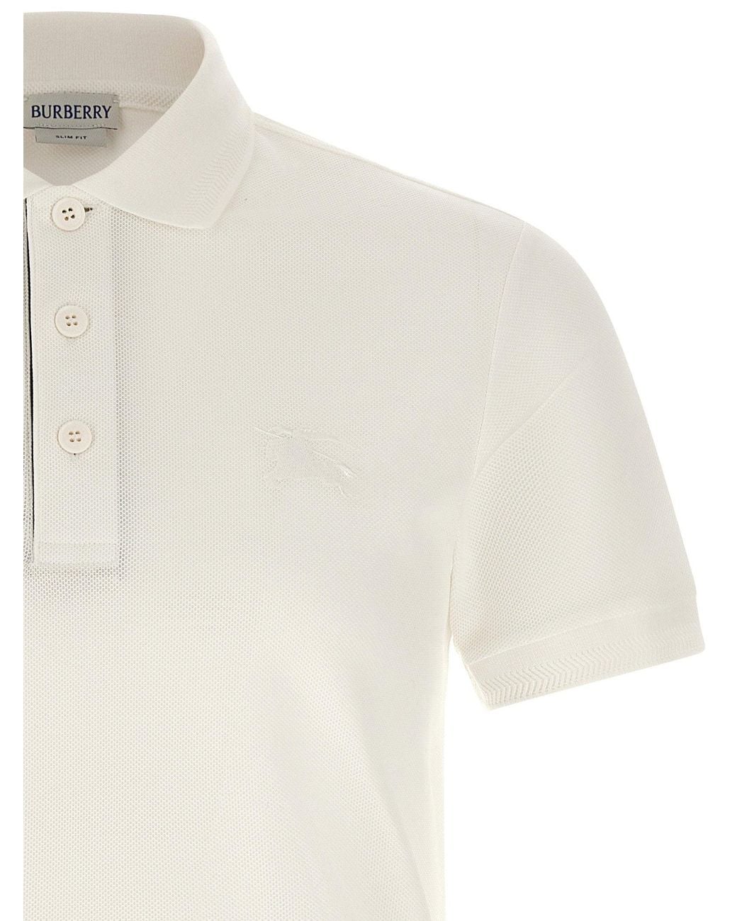 Burberry White Eddie Polo Shirt for men