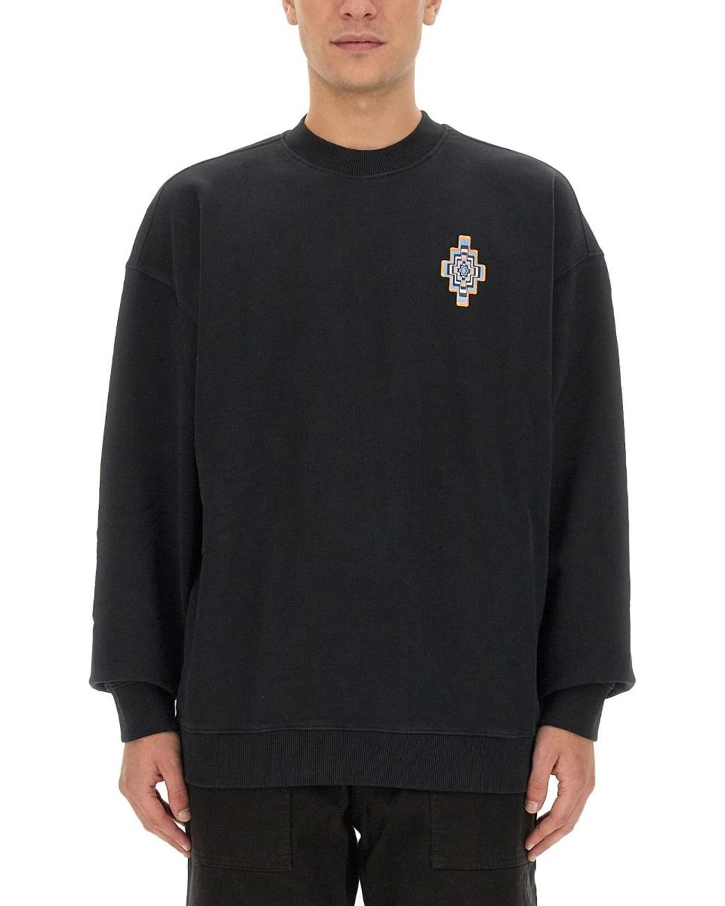 Marcelo Burlon Blue Optical Cross Sweatshirt Cotton Sweatshirts for men