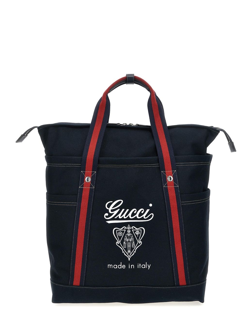 Gucci Blue Coat Of Arms Large Canvas Tote for men