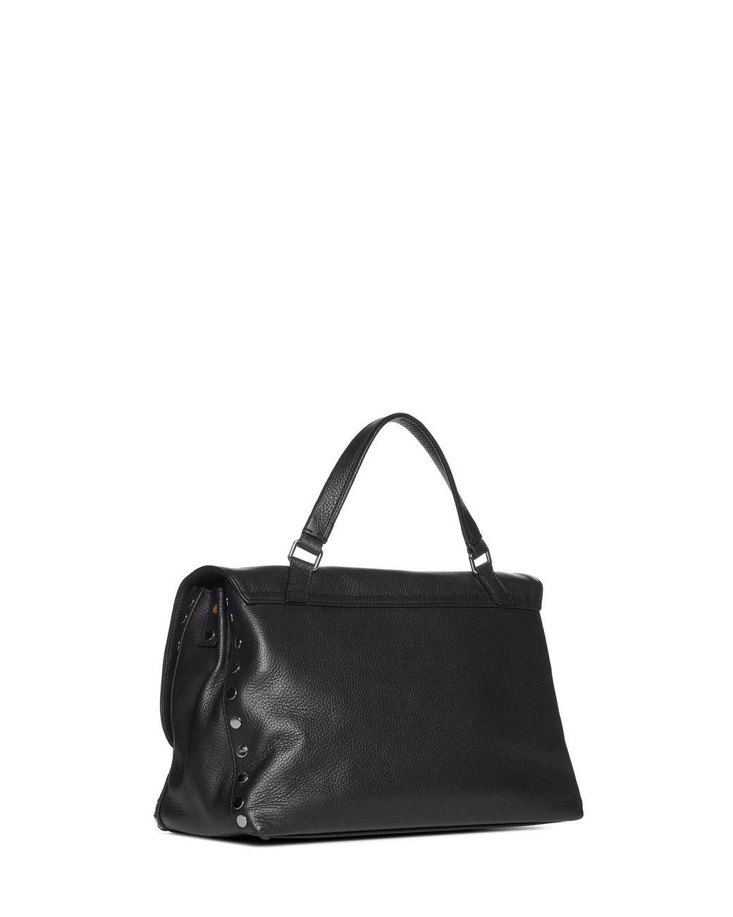 Zanellato Black Medium Postina Daily Leather Bag