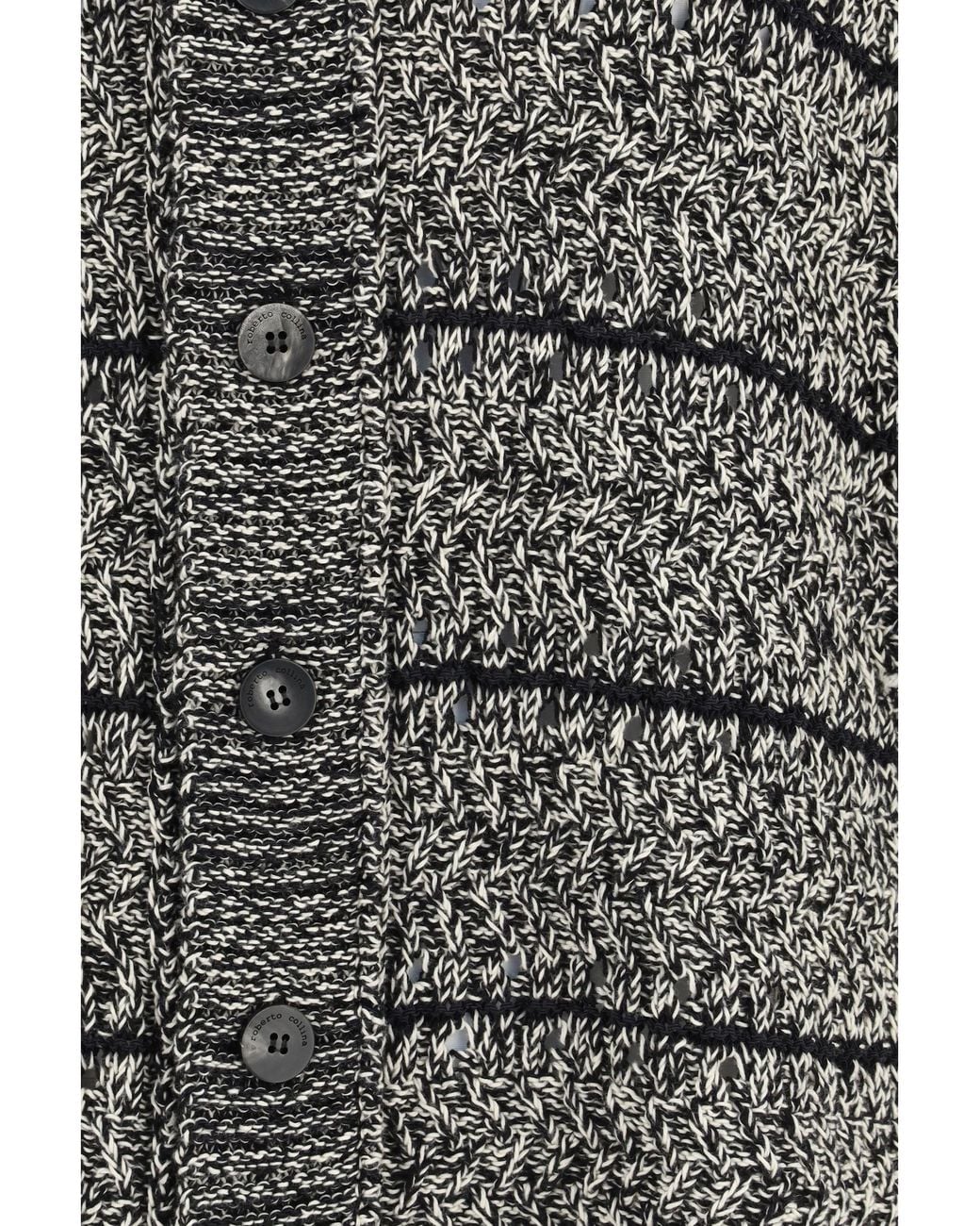 Roberto Collina Gray Mouliné Texture Knit Shirt Cotton; Polyamide for men