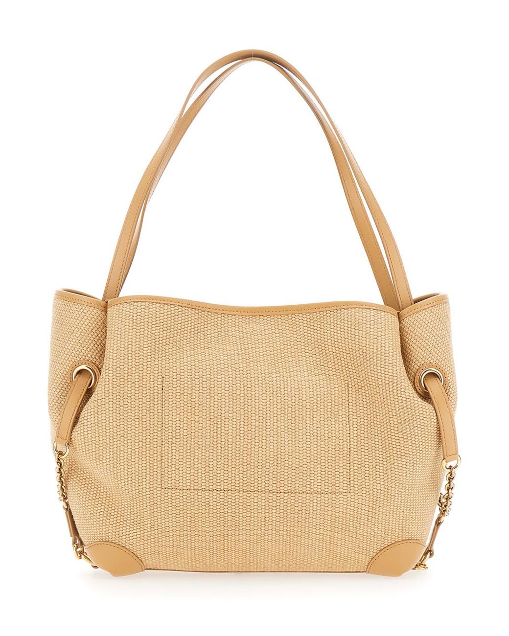 Chloé Natural Tote Bag Clover Fabric (Raffia Effect)