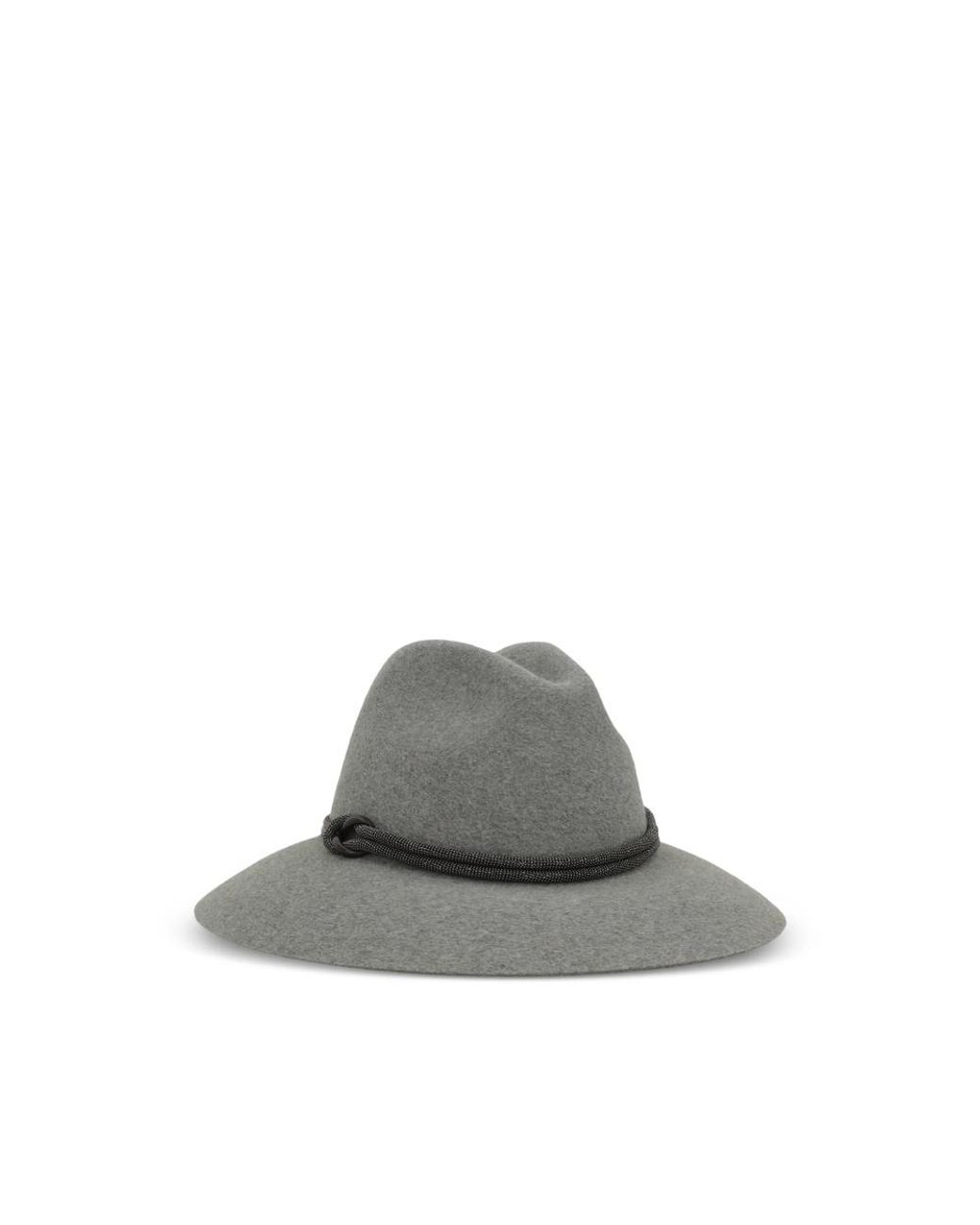 Brunello Cucinelli Gray Hats