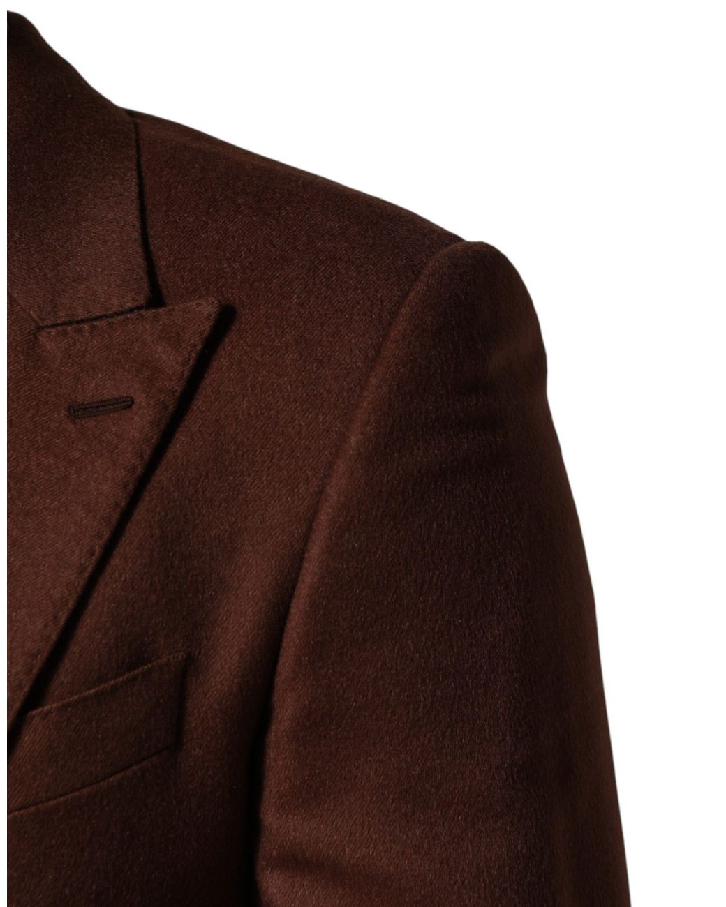 Dolce & Gabbana Brown Cashmere Single Breasted Jacket Blazer Silk Clothing for men