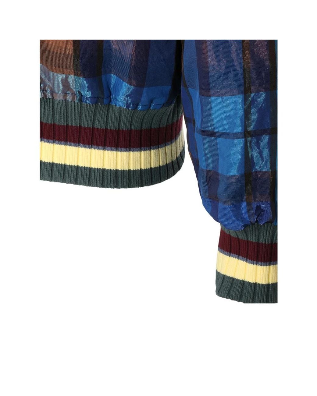 Vivienne Westwood Blue Plaid Bomber Jacket- Polyester for men