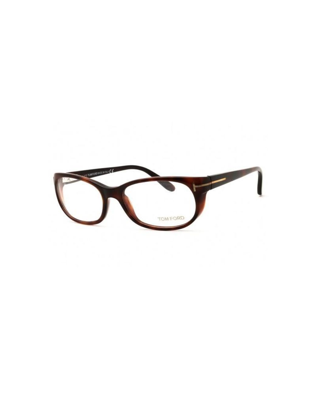 Tom Ford Brown Eyeglasses Rectangle Full Rim, Havana Frame And Clear Demo Lenses Lens Ft5229052 Sunglasses