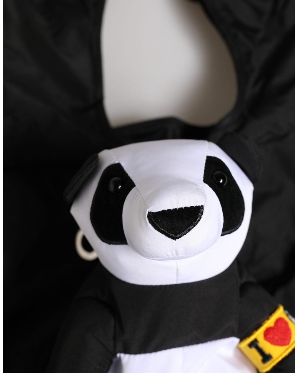 Dolce & Gabbana Black Polyester Panda Stuffed Ecobag Bag Accessory for men