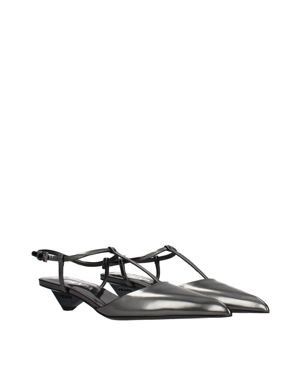 Prada Black Sandals/Anthracite Leather
