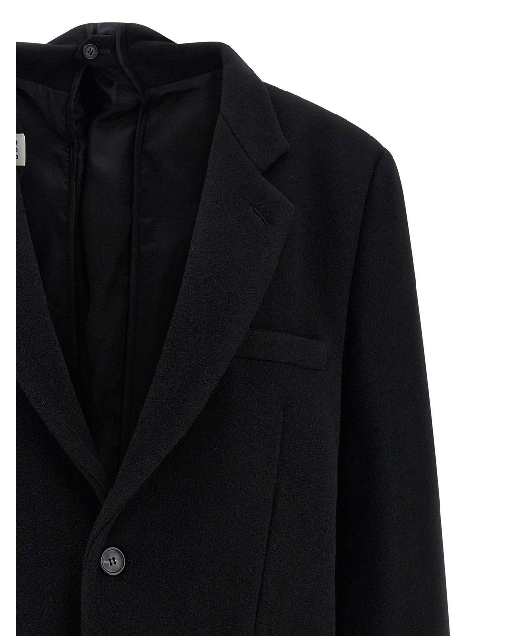 MM6 by Maison Margiela Black Wool With Back Panel Design Blazer