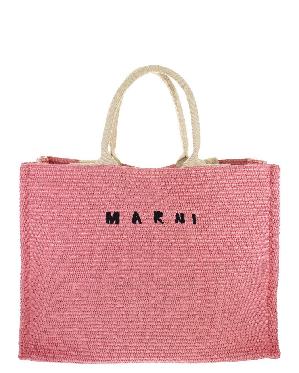 Marni Raffia Bag in Pink Lyst