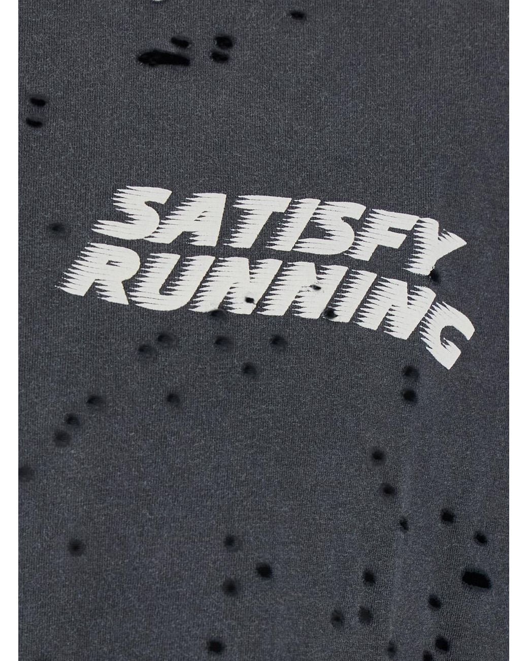 Satisfy Black Mothtech T-Shirt Cotton T-Shirts And Polos for men
