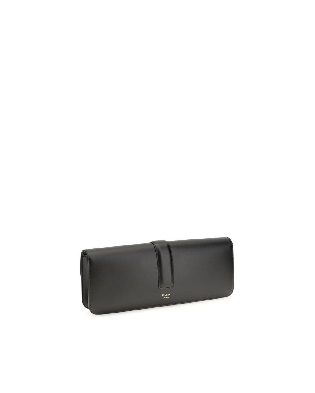 Khaite Black Calf Leather Bos Taurus Clutch Bag