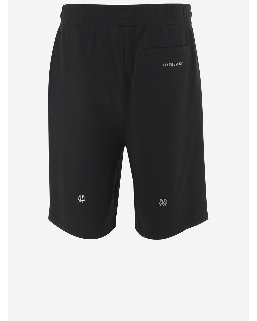 44 Label Group Black Cotton Shorts for men