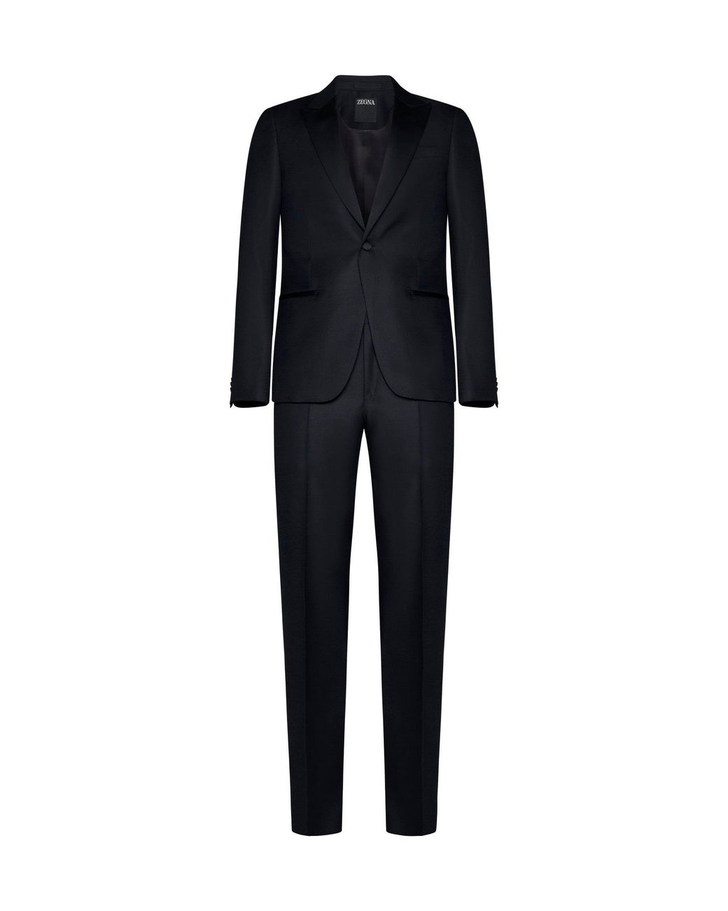 Zegna Black Wool Single-Breasted Blazer for men