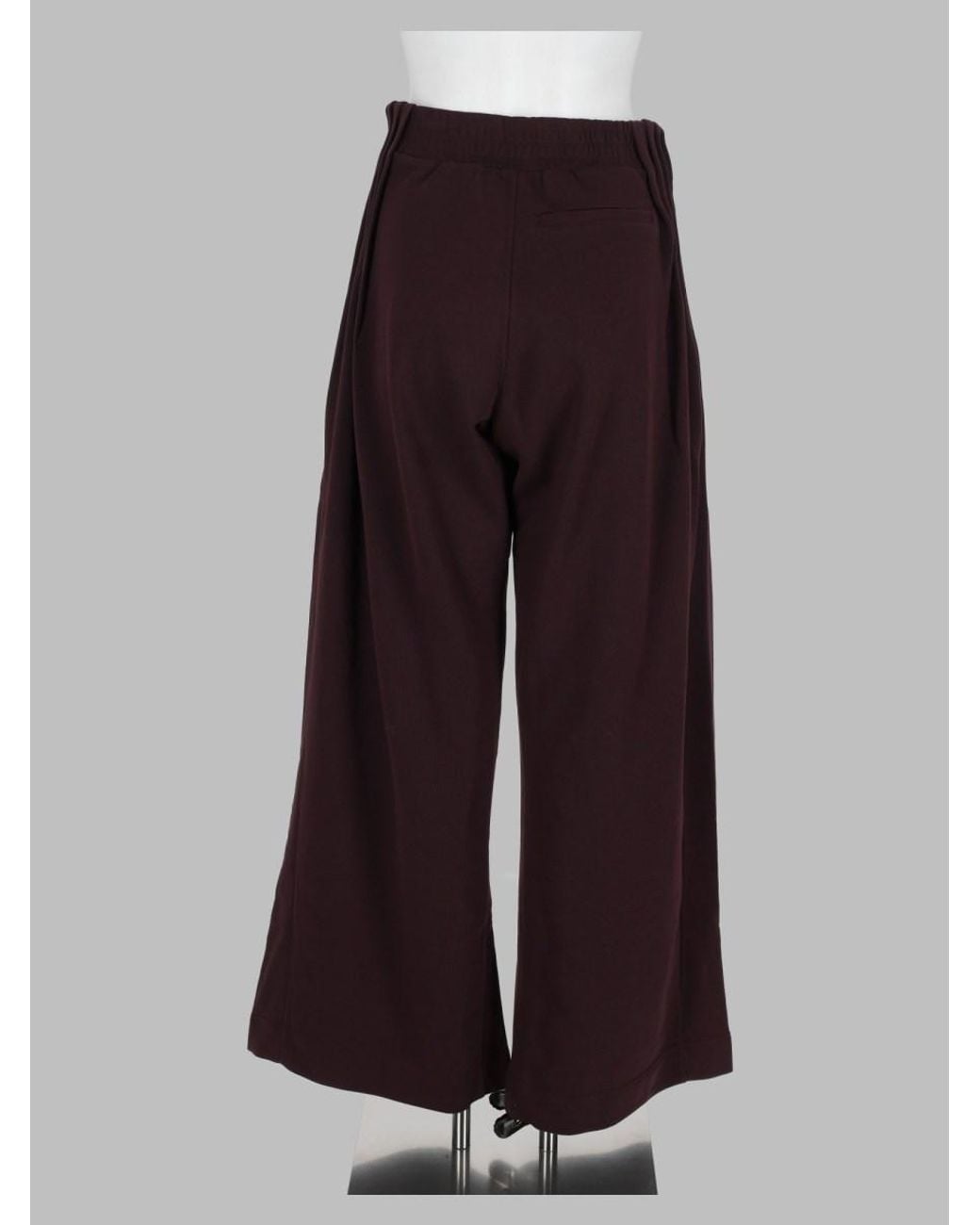 Dries Van Noten Red Cotton Jersey Trousers