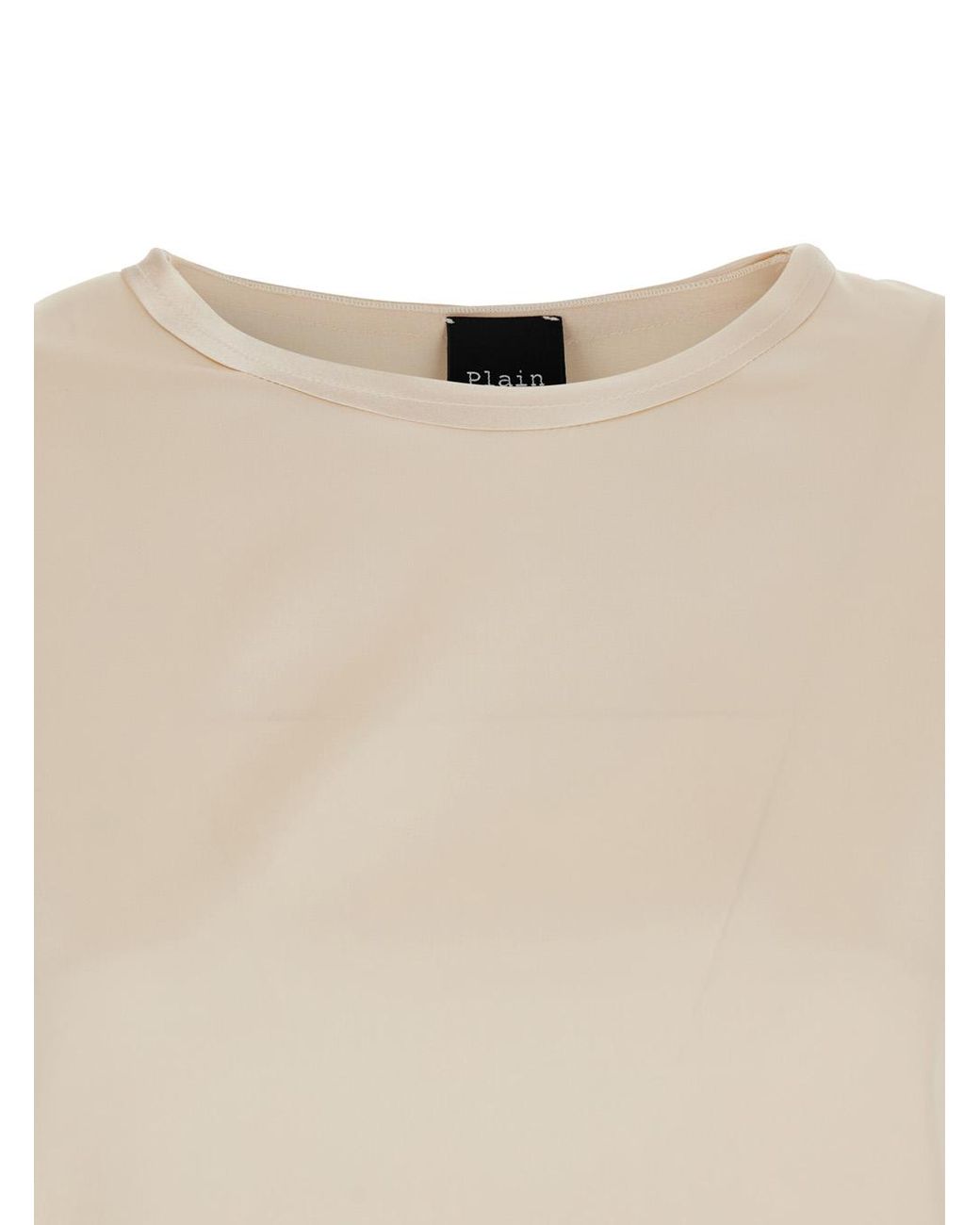 Le Plain Natural Silk Long Sleeve Blouse For Elastane Shirts And Blouses