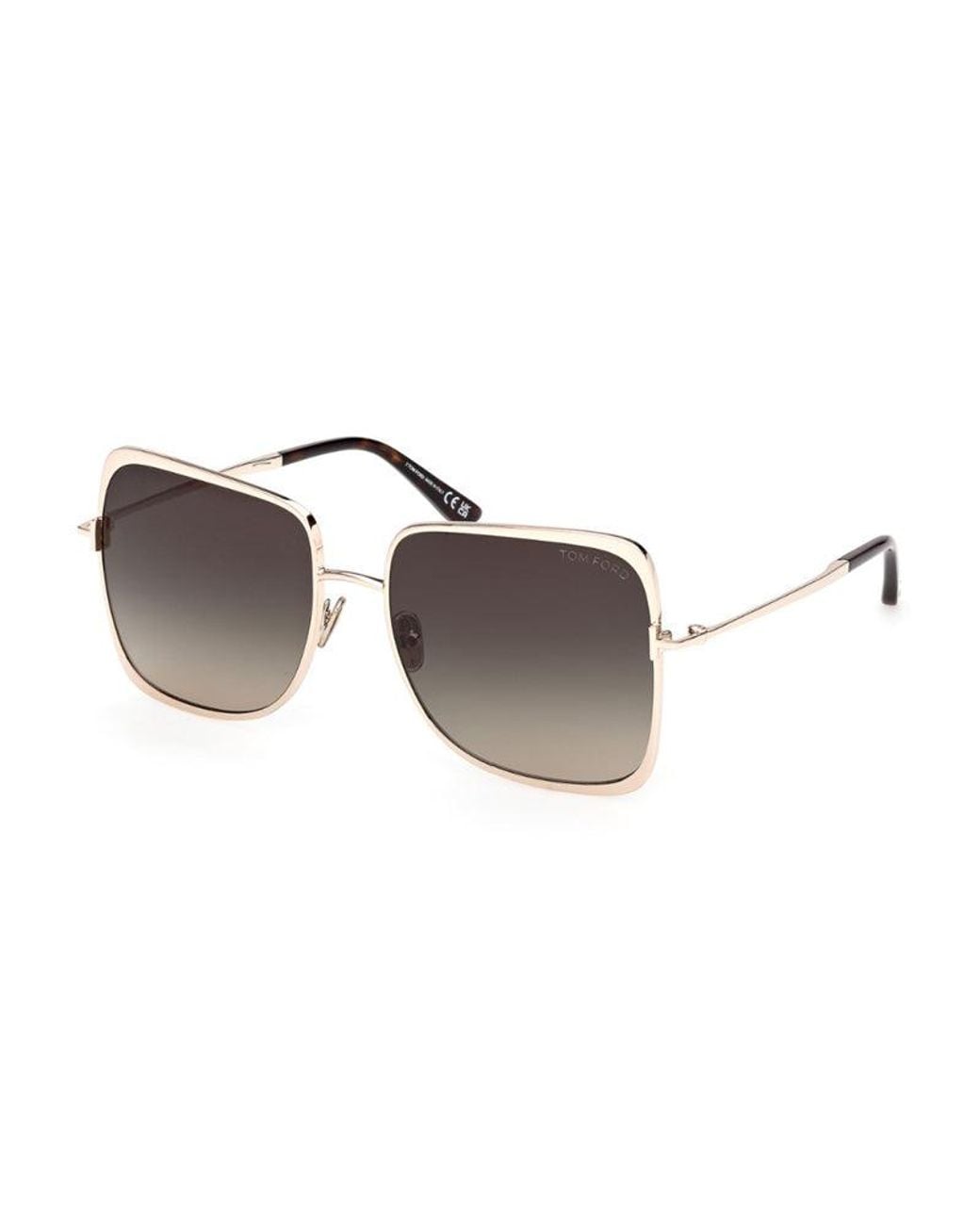 Tom Ford Metallic Shiny Smoke Gradient Sunglasses