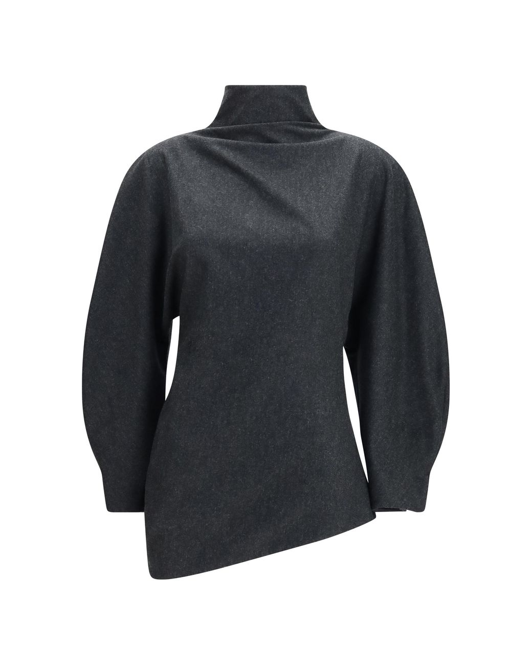 Khaite Blue Harlow Wool-Cashmere Top