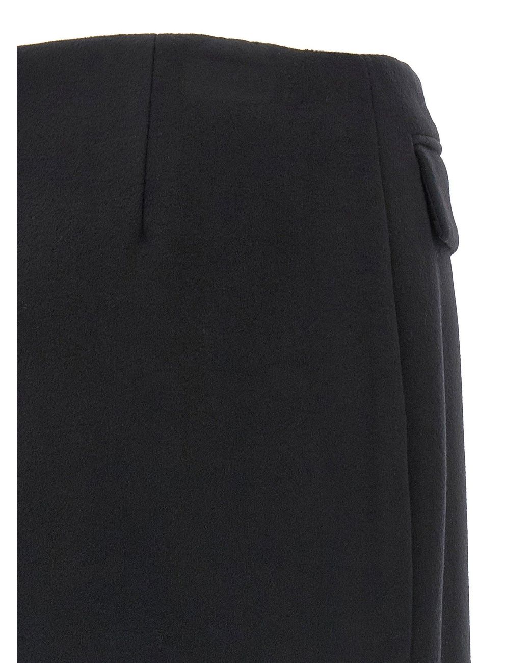 Ferragamo Black Wool And Cashmere Mini Skirt