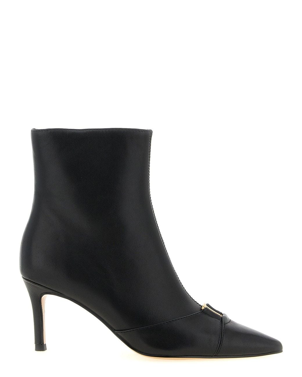 Twinset Black Logo Stiletto Ankle Boot