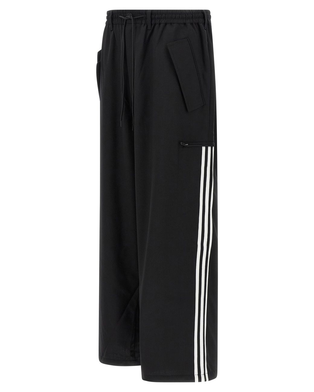 Y-3 Black Wool Blend Pants for men