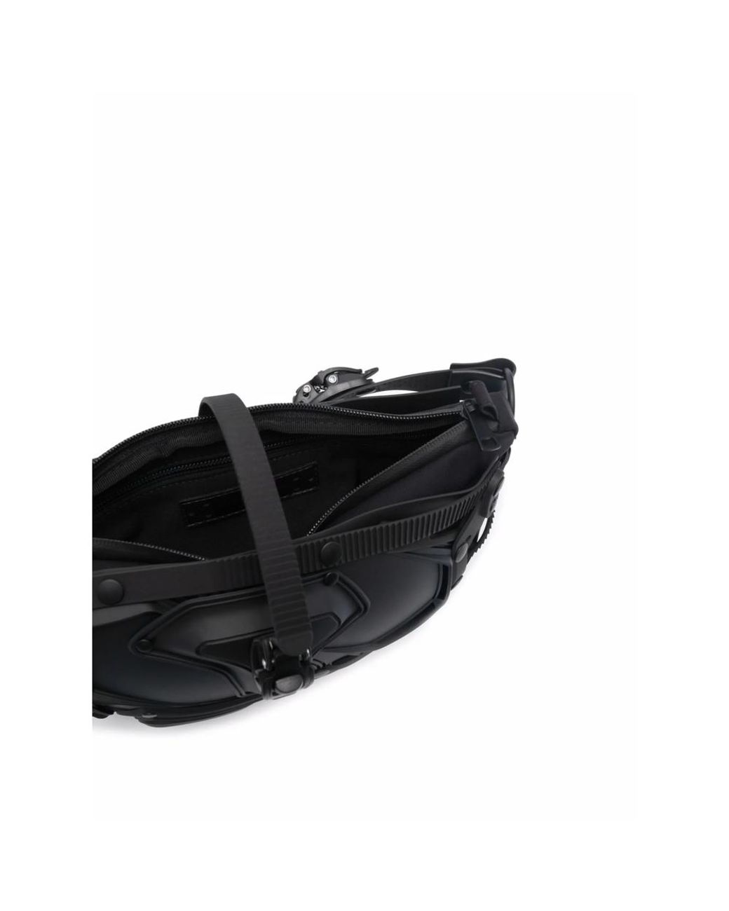 Innerraum Black Zipped Belt Bag for men