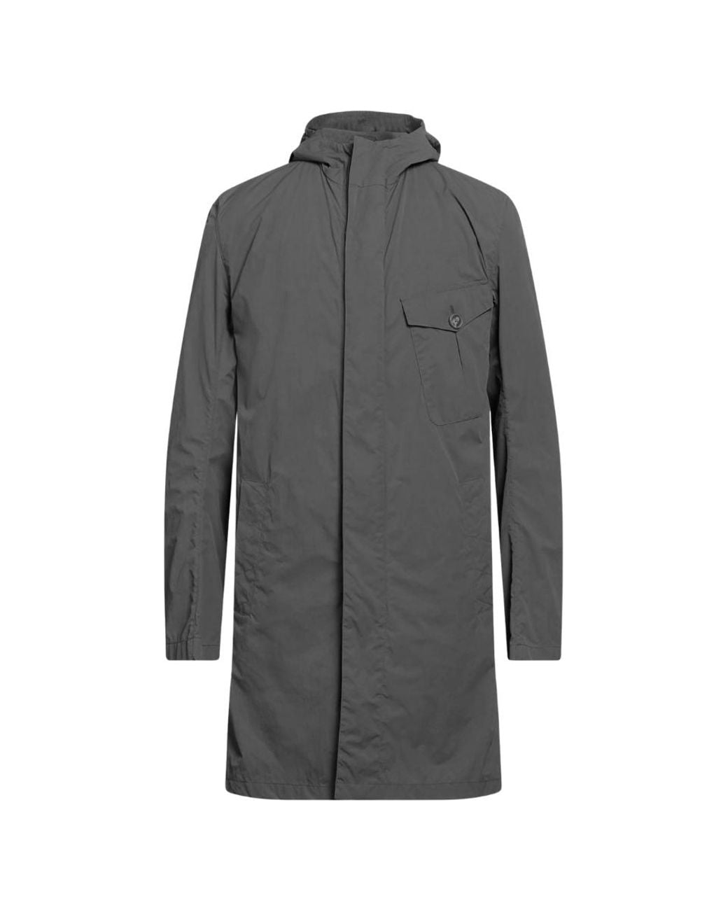 Herno Gray Coat Pa0069U-12309 Dark,Cream Clothing for men