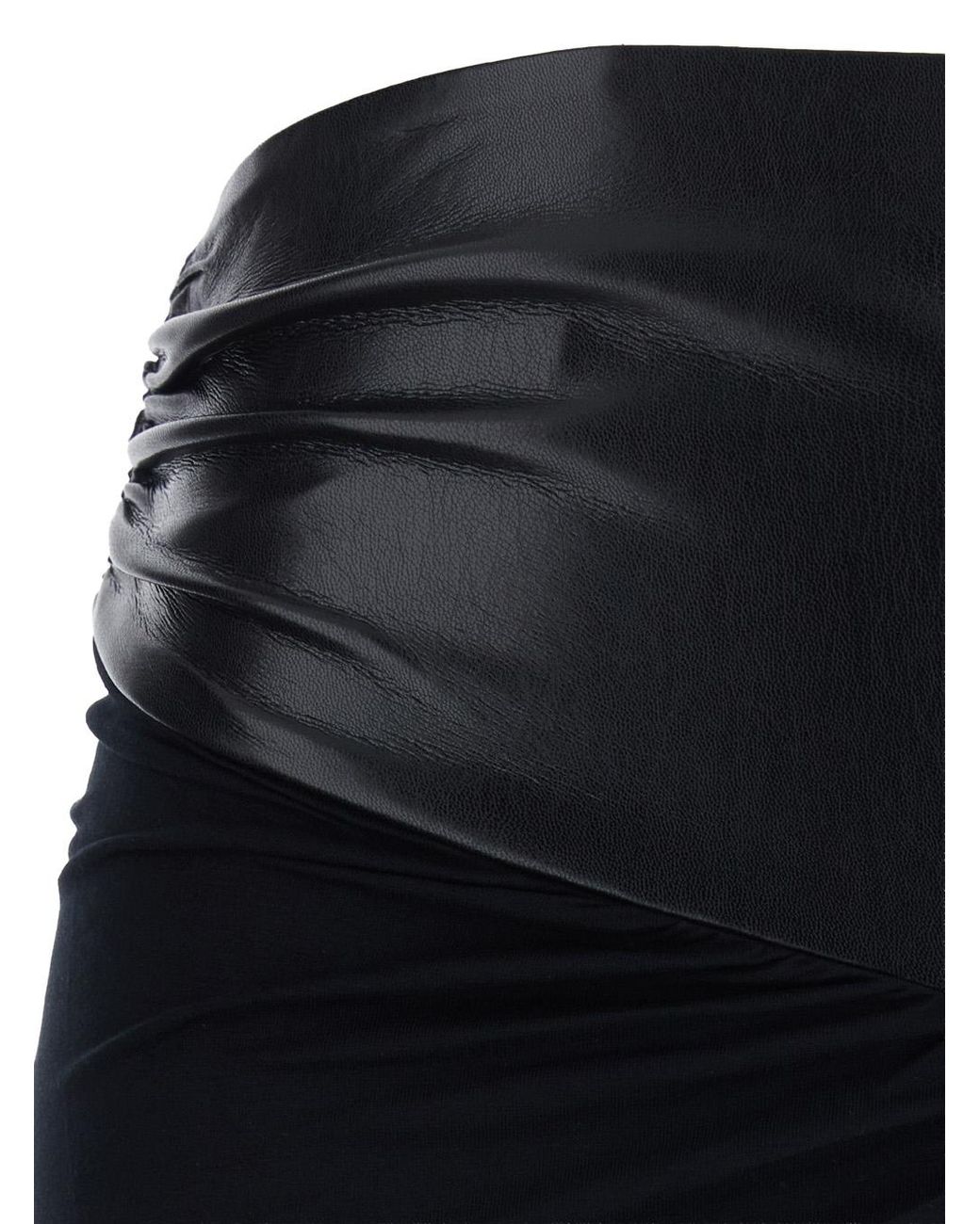 ANDAMANE Black Skirt Ursula Ecoleather Viscose