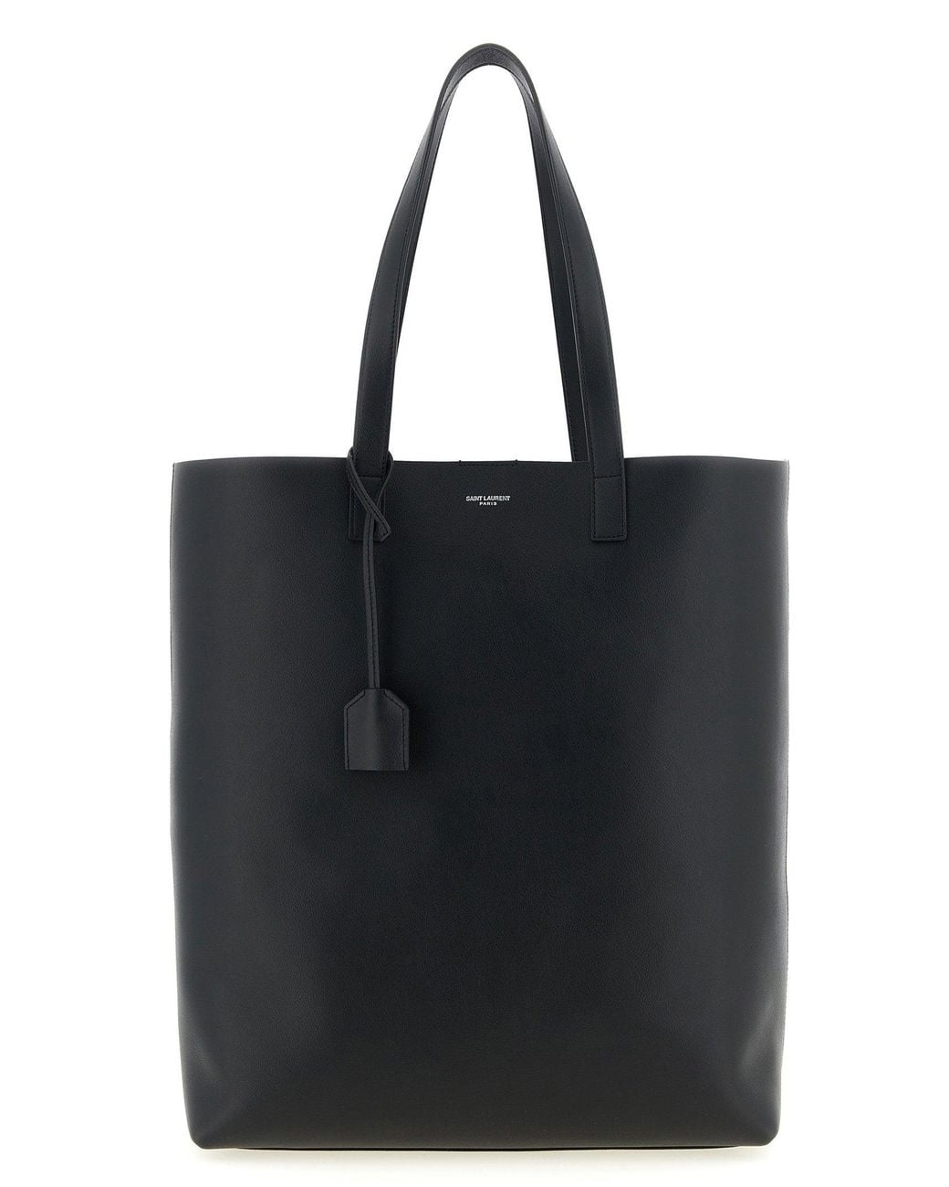 Saint Laurent Black Leather Tote Bag