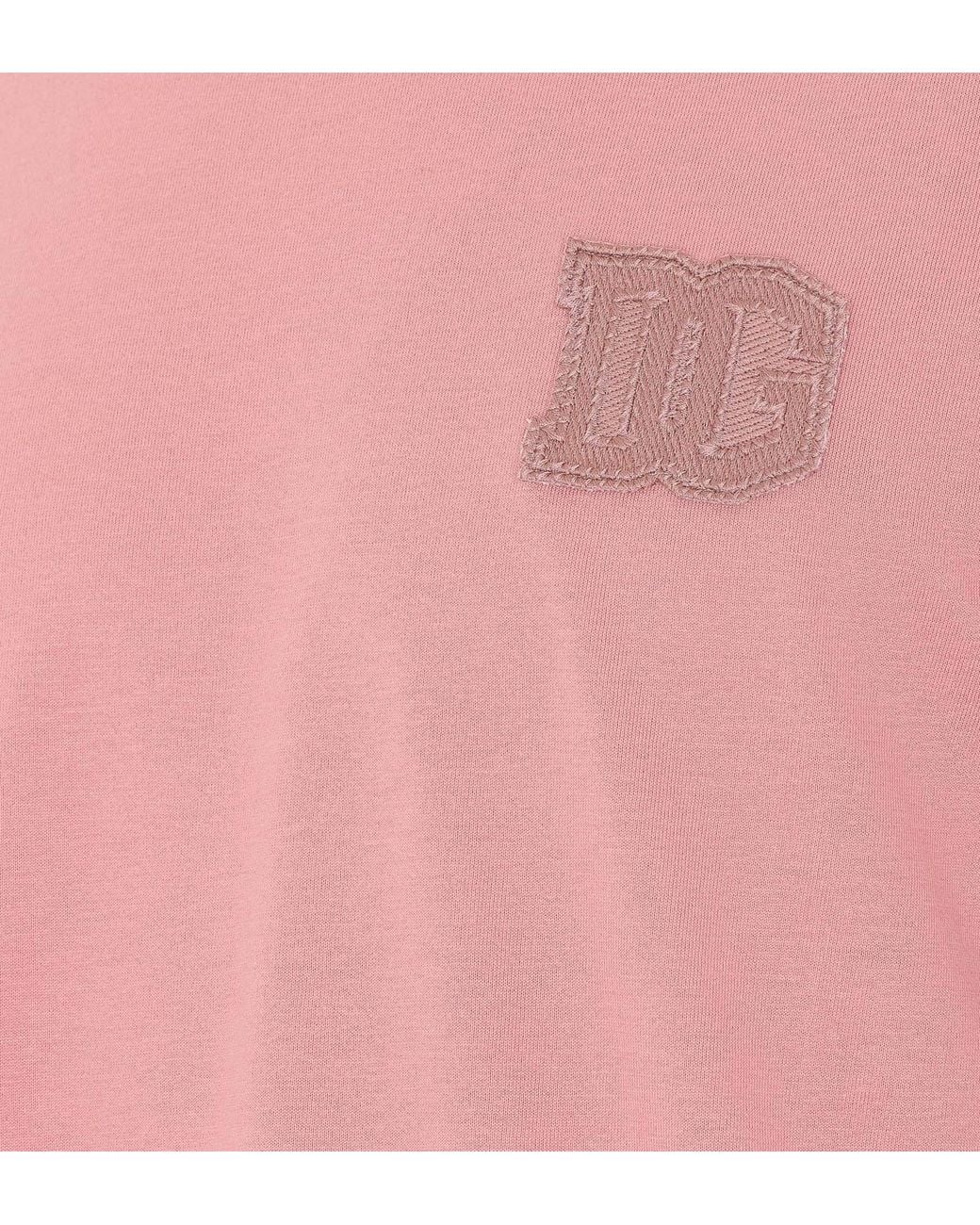 Dolce & Gabbana Pink Dg Patch T-Shirt for men