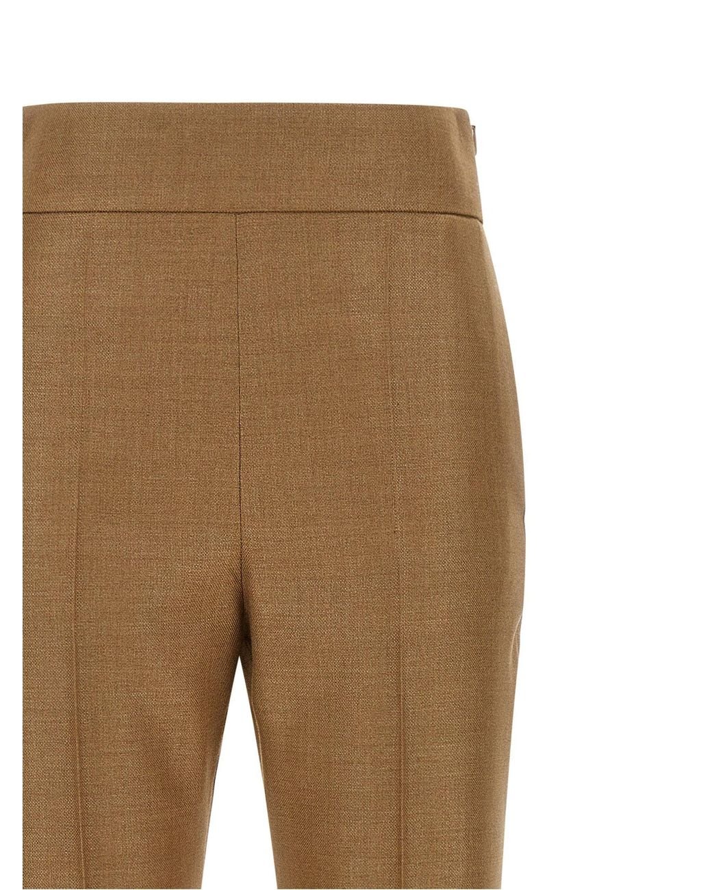 Valentino Garavani Natural Virgin Wool-Silk Blend Trousers