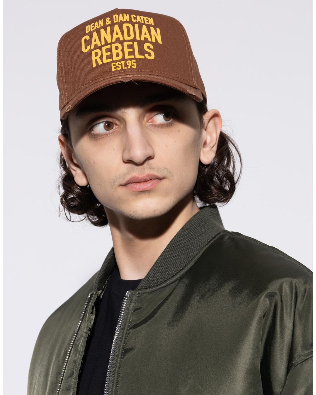 DSquared² Brown Canadian Rebels Logo Baseball Cap Accessories Beanies & Hats for men