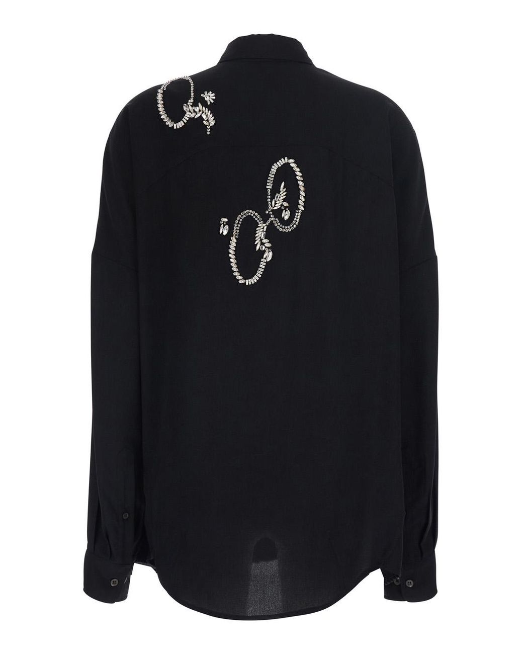 Dries Van Noten Blue Dries Van Noten Embroidered Viscose Shirt