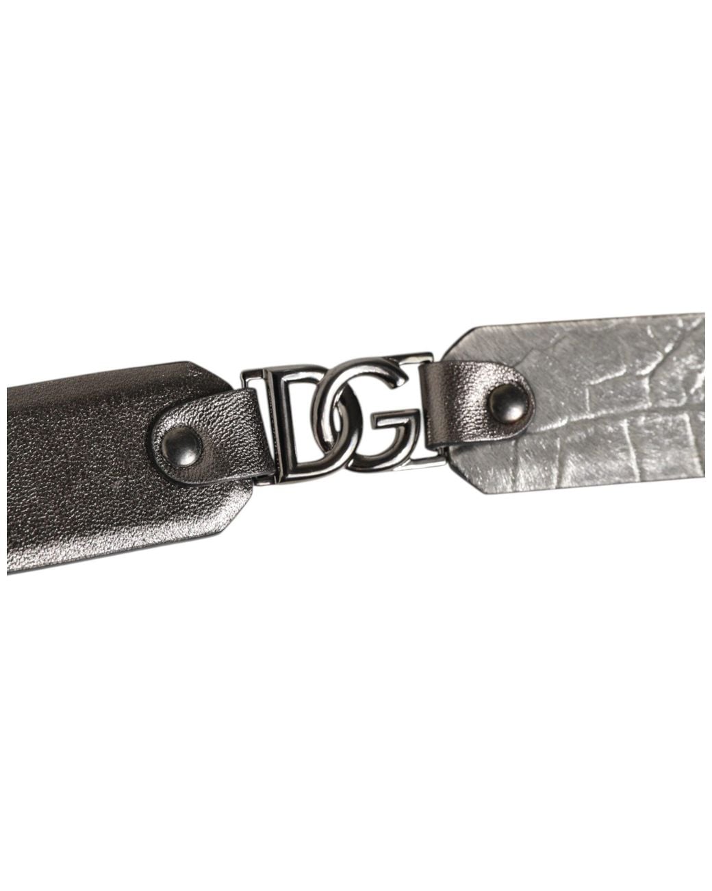Dolce & Gabbana Black Dolce & Gabbana Pebbled Leather Belt for men