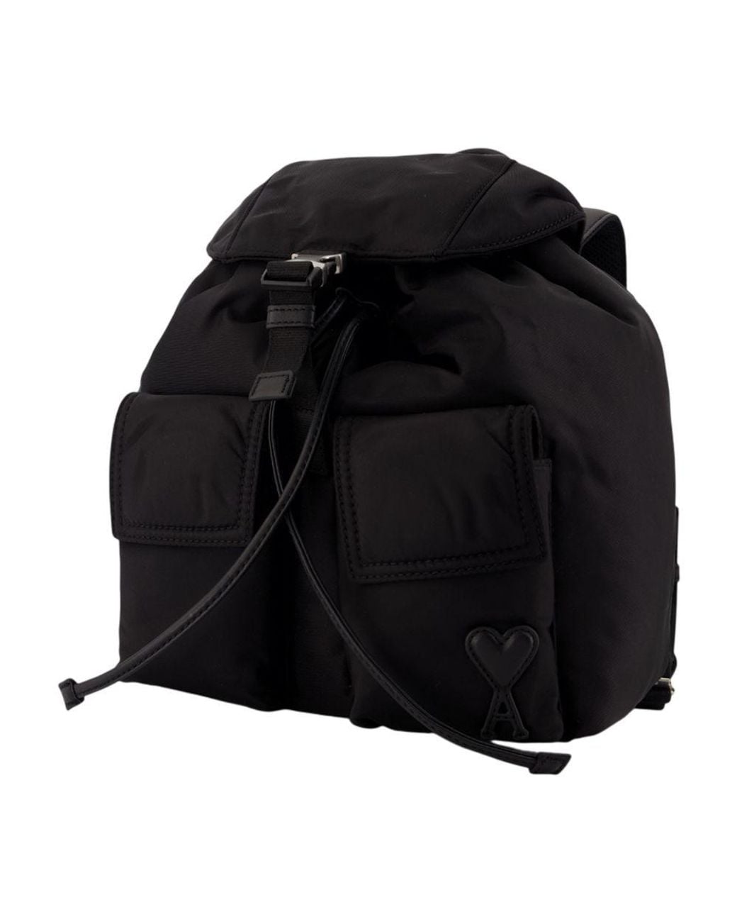 AMI Black Small Marcel Backpack
