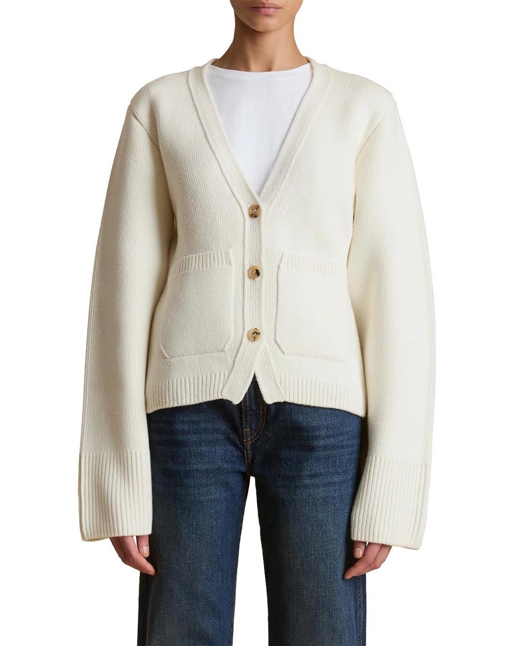 Khaite White Scarlet Cardigan Glaze