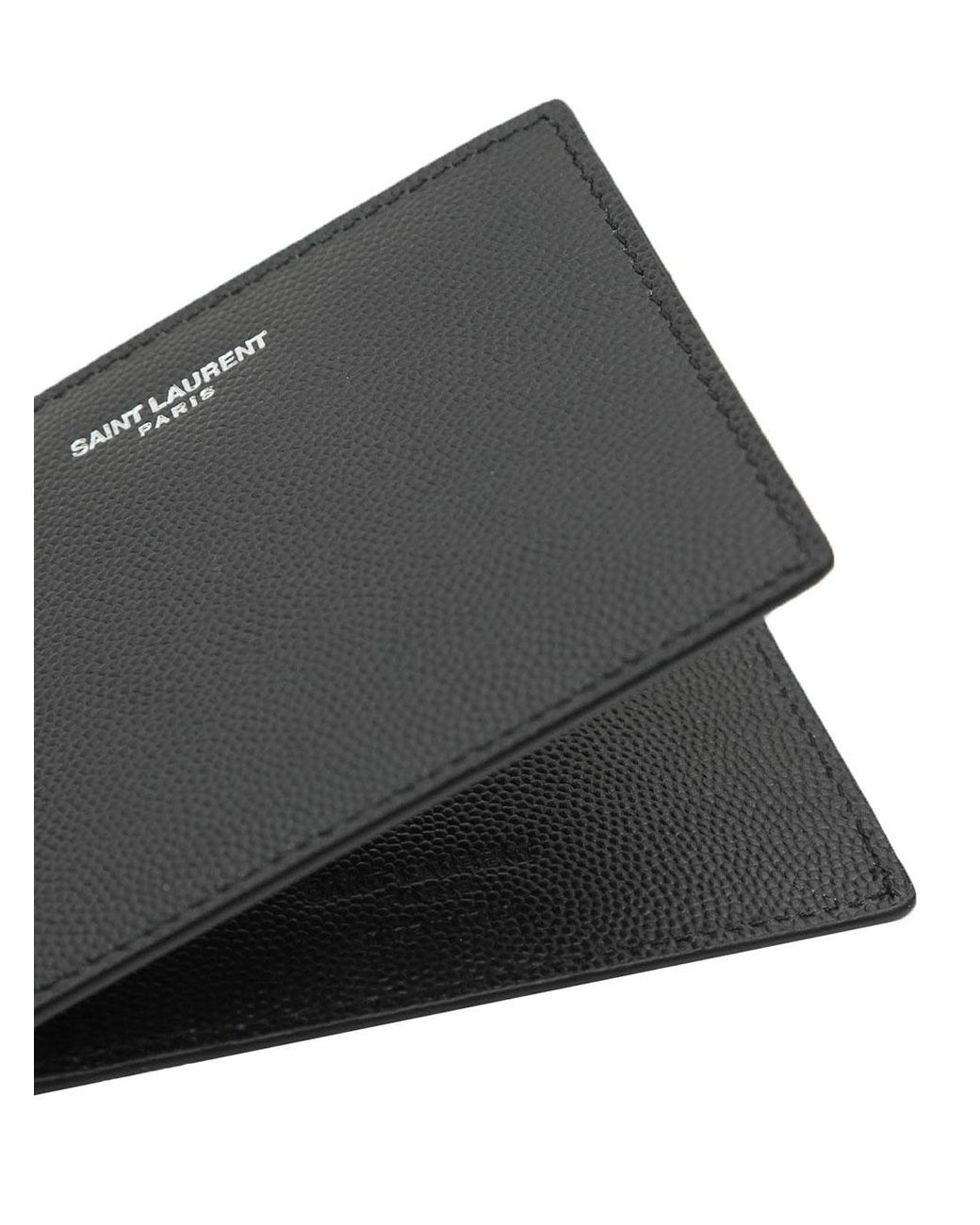 Saint Laurent Black Wallet Calfskin Calf Leather for men