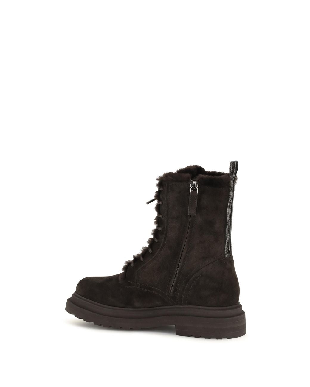 Brunello Cucinelli Black Laced Ankle Boots