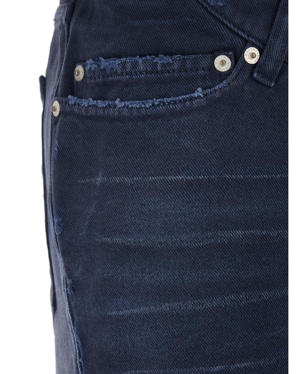 Balenciaga Blue Jeans Five-Pocket Cotton