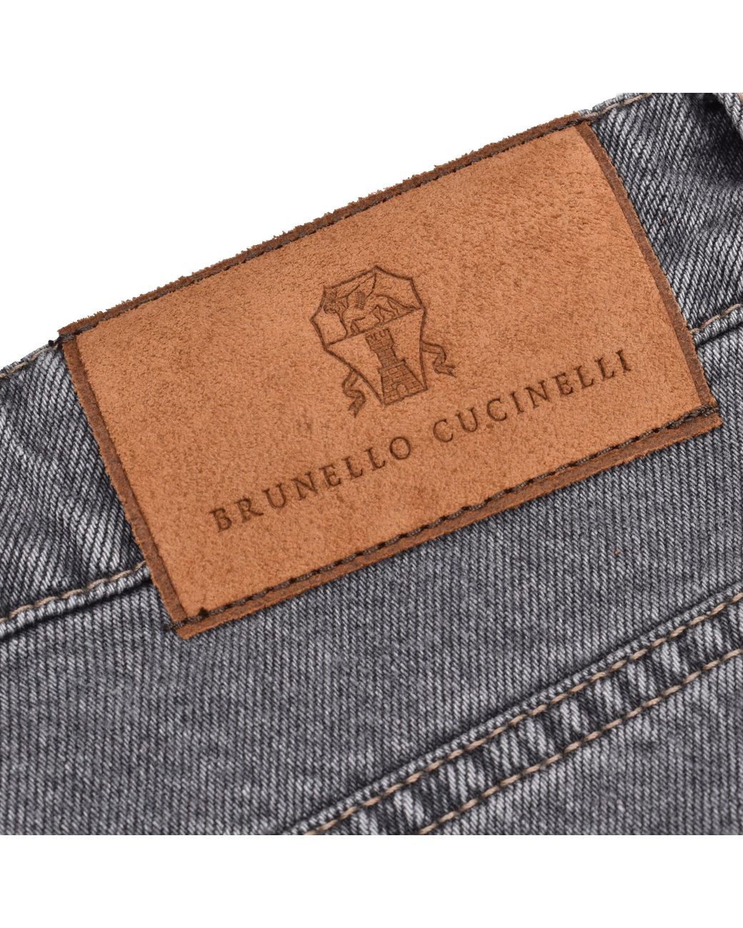 Brunello Cucinelli Gray Light Denim Straight Fit Jeans for men