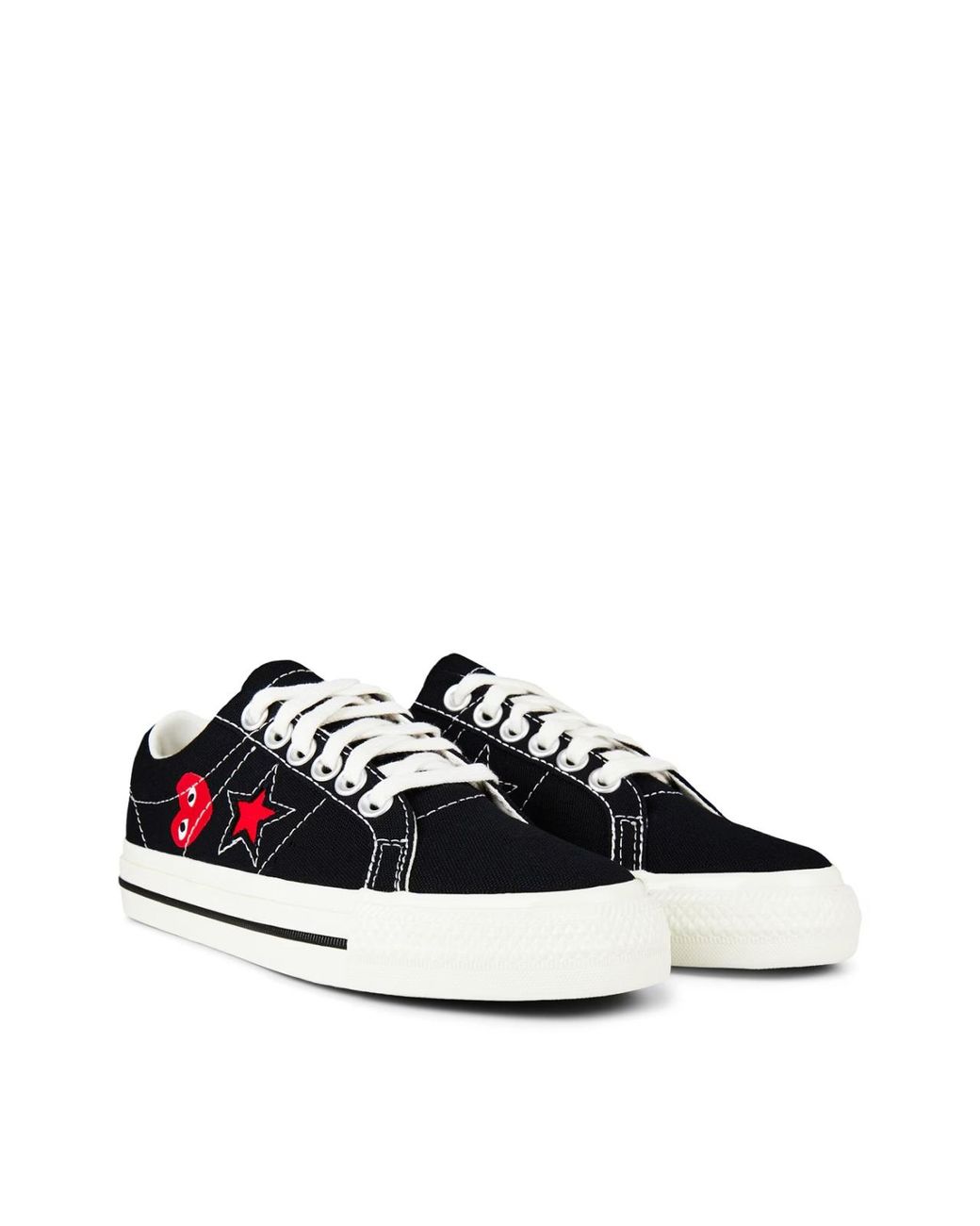 Comme des Garçons White Comme Des Garã§Ons Play X Converse One Star Ox Sneakers Shoes