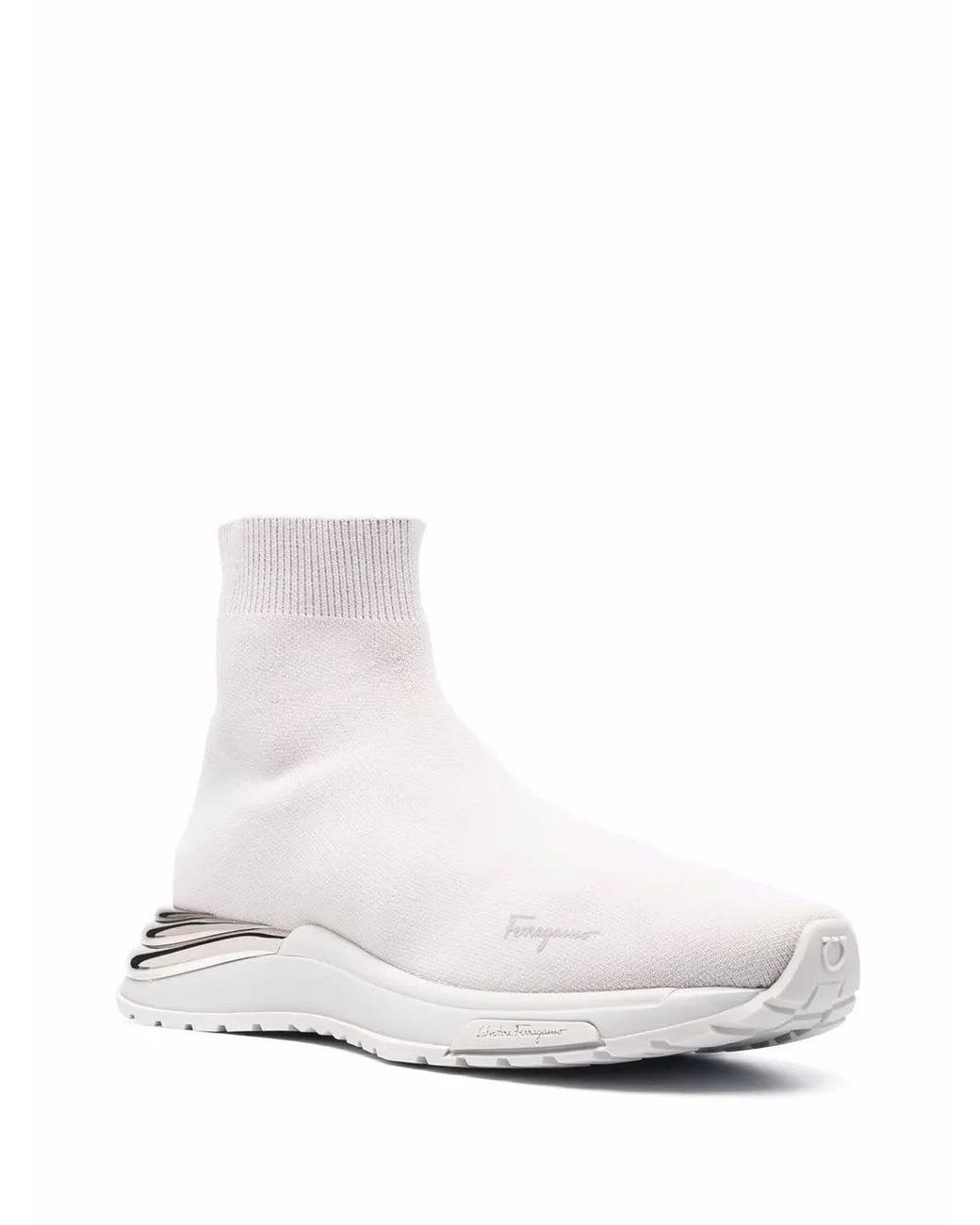 Ferragamo White Ankle Sock Sneakers 030177746047